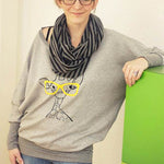 Schnittmuster Kleid, Shirt mit Fledermausärmeln GULA (34-52) : - Sewando