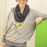 Schnittmuster Kleid, Shirt mit Fledermausärmeln GULA (34-52) : - Sewando