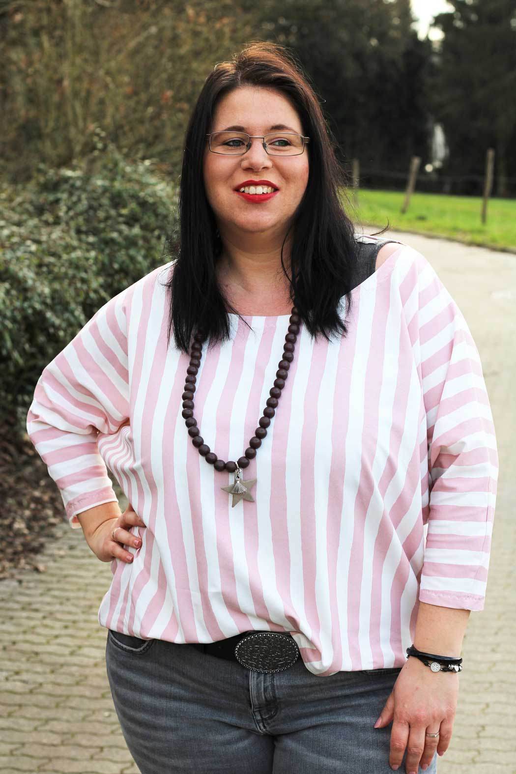 Schnittmuster Kleid, Shirt mit Fledermausärmeln GULA (34-52) : - Sewando