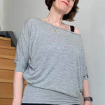 Schnittmuster Kleid, Shirt mit Fledermausärmeln GULA (34-52) : - Sewando