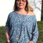Schnittmuster Kleid, Shirt mit Fledermausärmeln GULA (34-52) : - Sewando