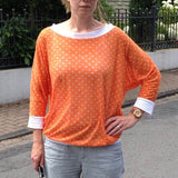Schnittmuster Kleid, Shirt mit Fledermausärmeln GULA (34-52) : - Sewando