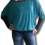 Schnittmuster Kleid, Shirt mit Fledermausärmeln GULA (34-52) : - Sewando