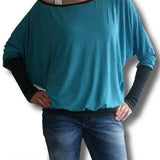 Schnittmuster Kleid, Shirt mit Fledermausärmeln GULA (34-52) : - Sewando