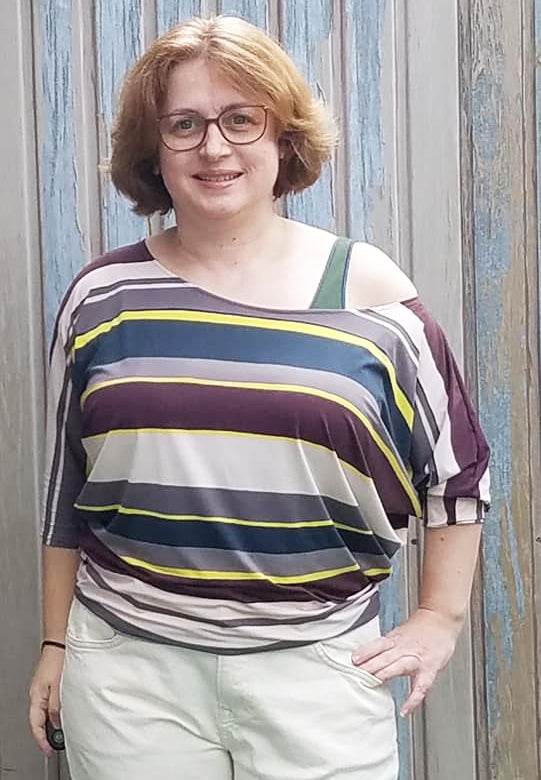 Schnittmuster Kleid, Shirt mit Fledermausärmeln GULA (34-52) : - Sewando