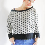 Schnittmuster Kleid, Shirt mit Fledermausärmeln GULA (34-52) : - Sewando