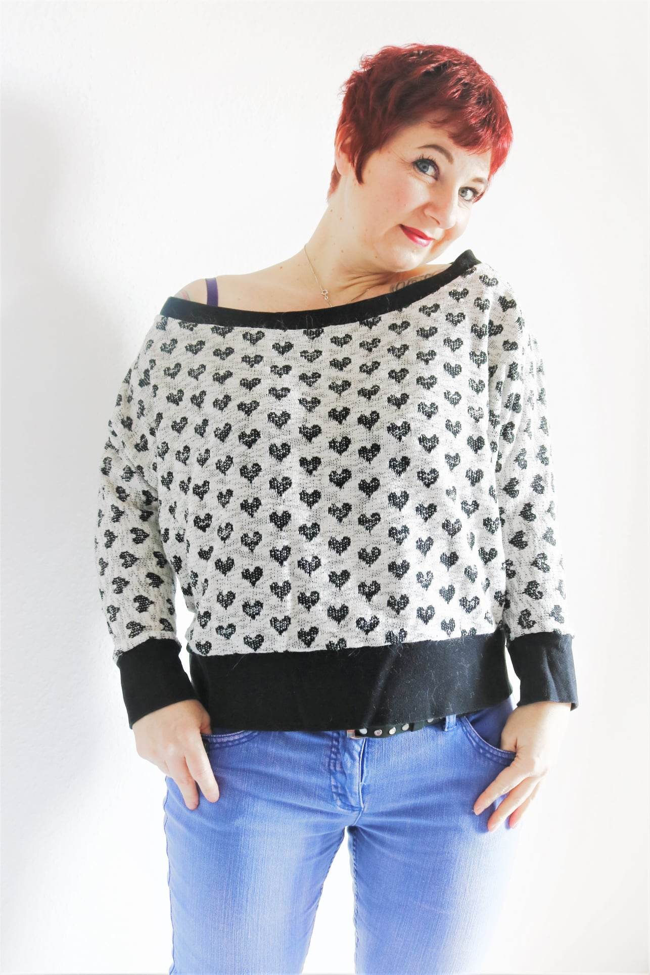 Schnittmuster Kleid, Shirt mit Fledermausärmeln GULA (34-52) : - Sewando