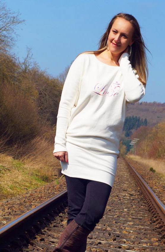 Schnittmuster Kleid, Shirt mit Fledermausärmeln GULA (34-52) : - Sewando