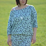 Schnittmuster Kleid, Shirt mit Fledermausärmeln GULA (34-52) : - Sewando