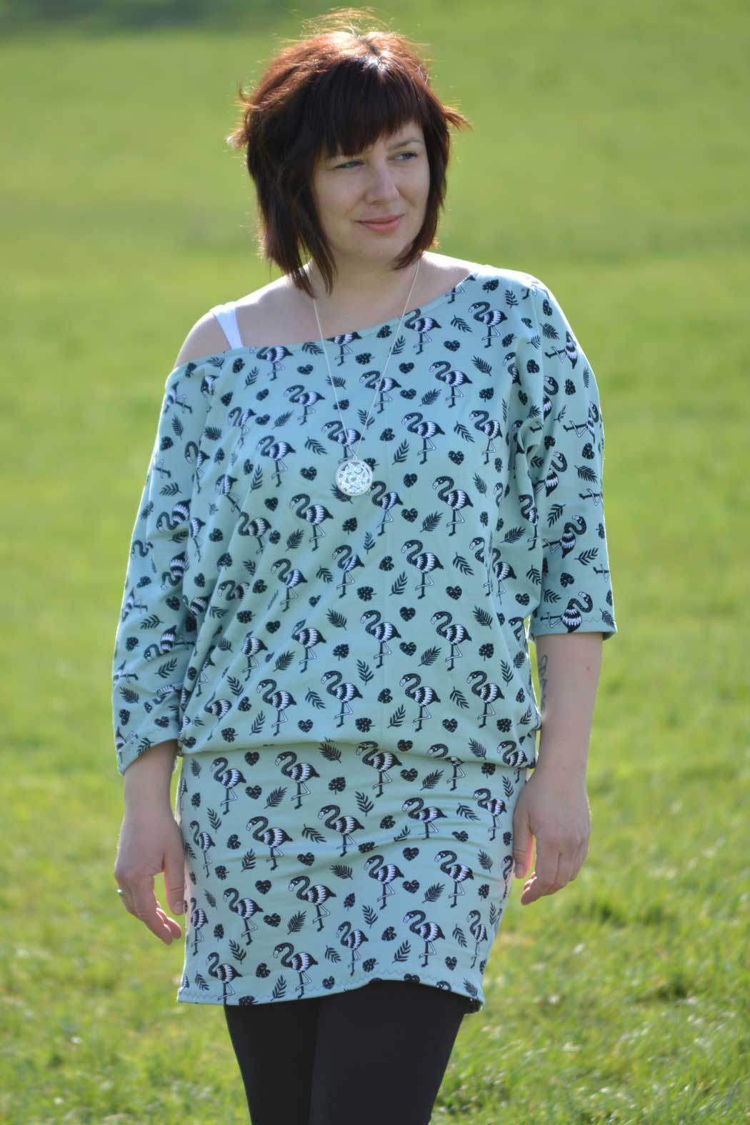 Schnittmuster Kleid, Shirt mit Fledermausärmeln GULA (34-52) : - Sewando