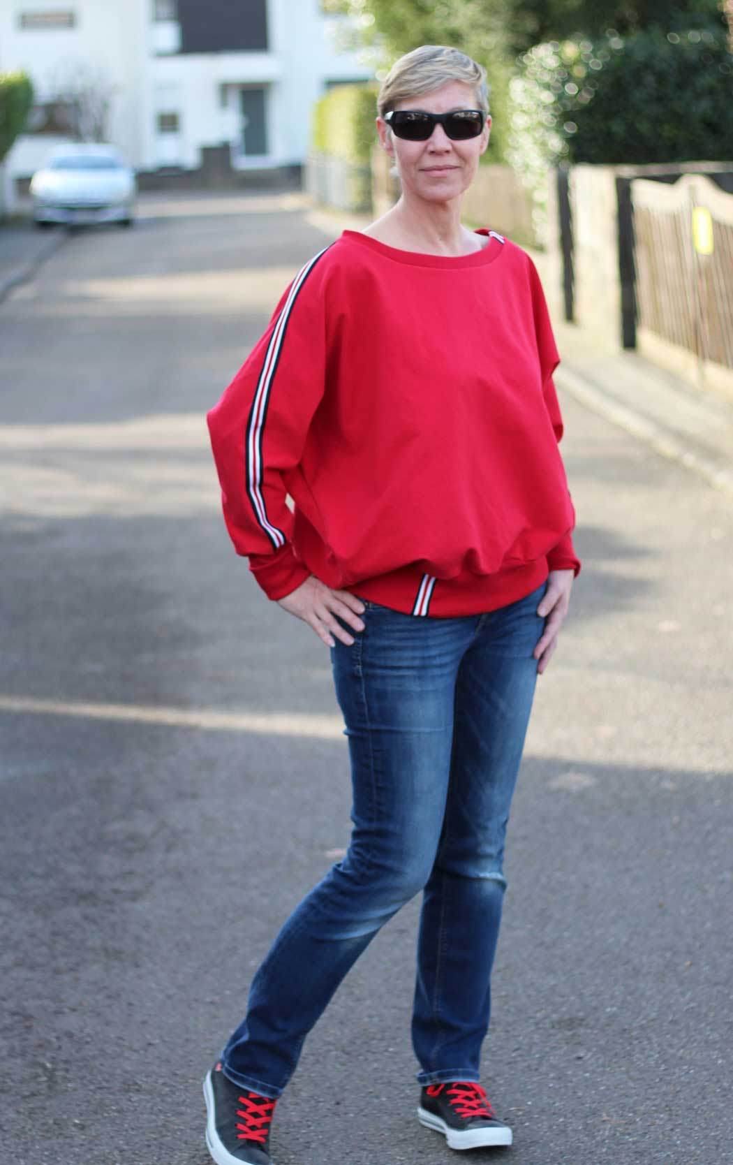 Schnittmuster Kleid, Shirt mit Fledermausärmeln GULA (34-52) : - Sewando