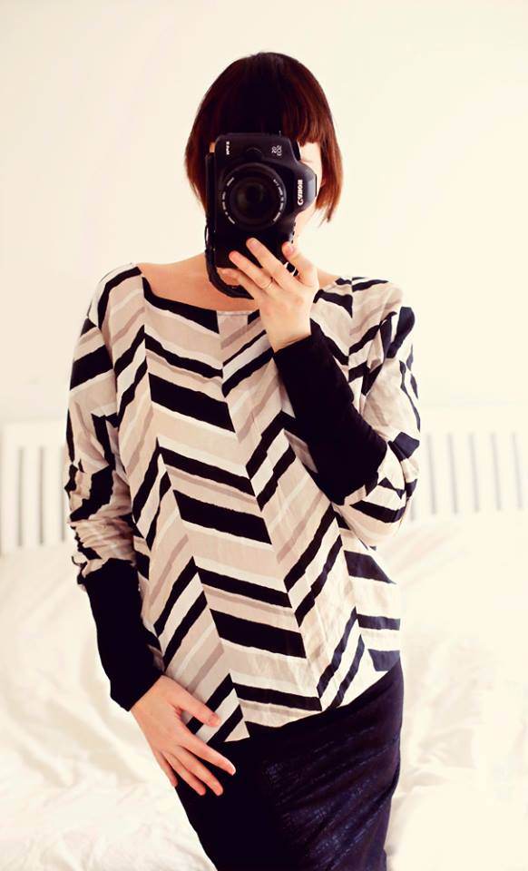 Schnittmuster Kleid, Shirt mit Fledermausärmeln GULA (34-52) : - Sewando