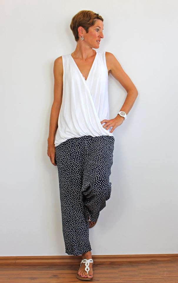 Schnittmuster Haremshose, Yogahose BAHIA (36-58) : - Sewando