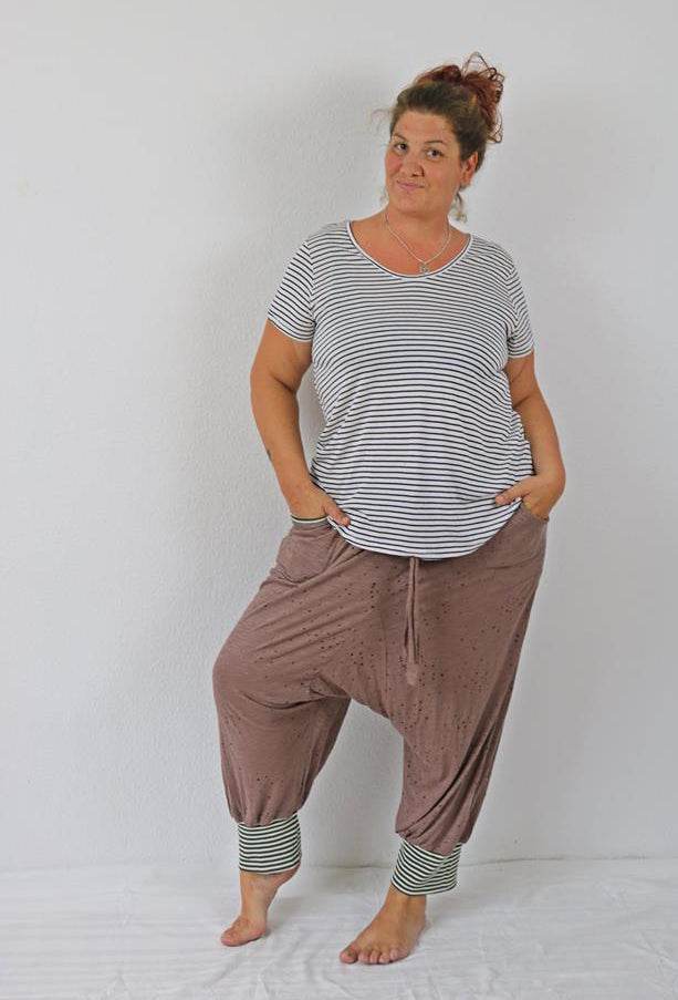 Schnittmuster Haremshose, Yogahose BAHIA (36-58) : - Sewando