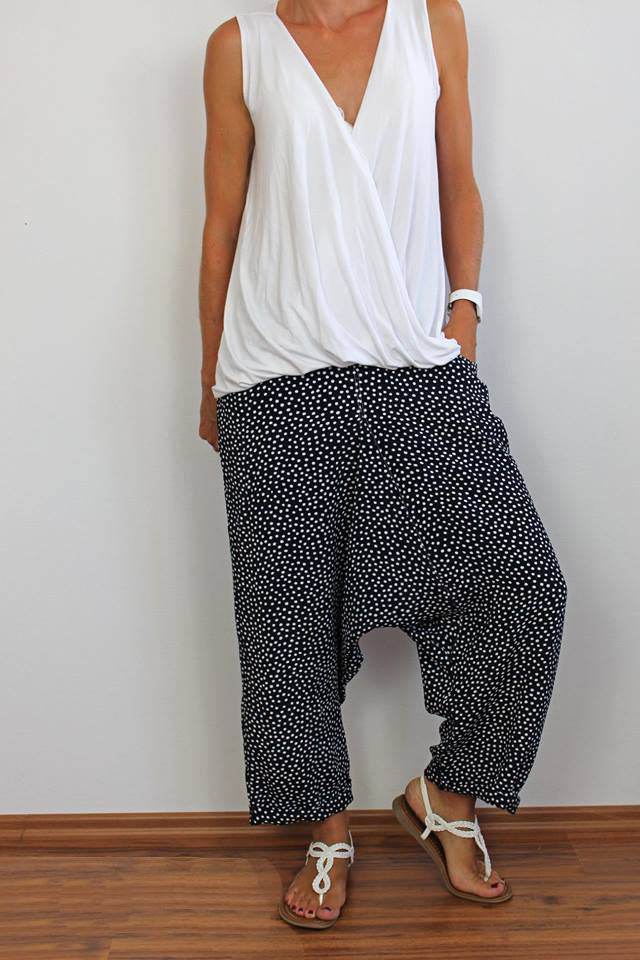 Schnittmuster Haremshose, Yogahose BAHIA (36-58) : - Sewando
