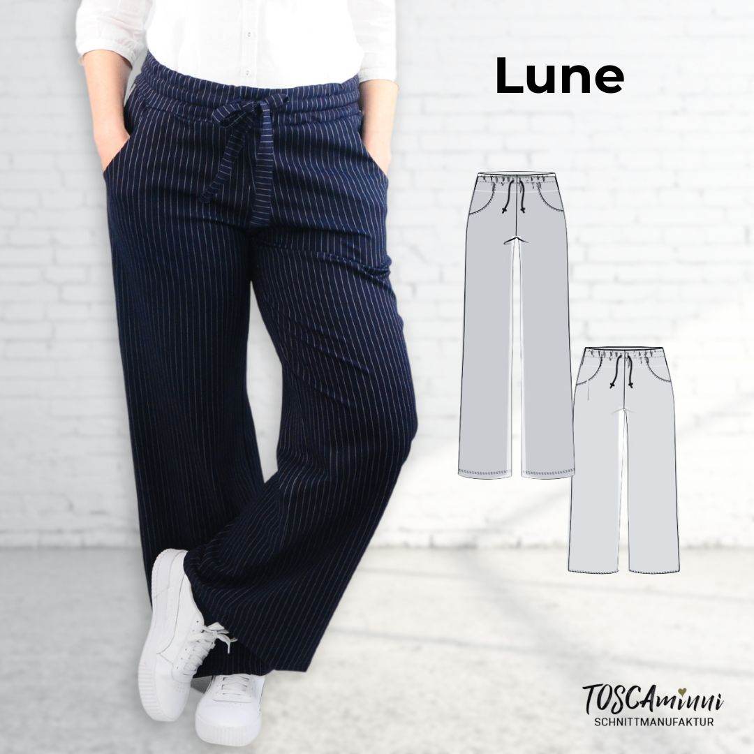 Schnittmuster Damen Hose Lune Gr. 34-54 A4-/ Großformat-Datei - Sewando