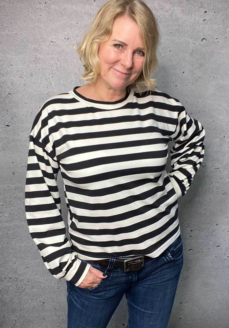 Schnittmuster Jersey Bluse CASTANHA (32-56) - Sewando