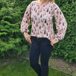 Schnittmuster Jersey Bluse CASTANHA (32-56) - Sewando