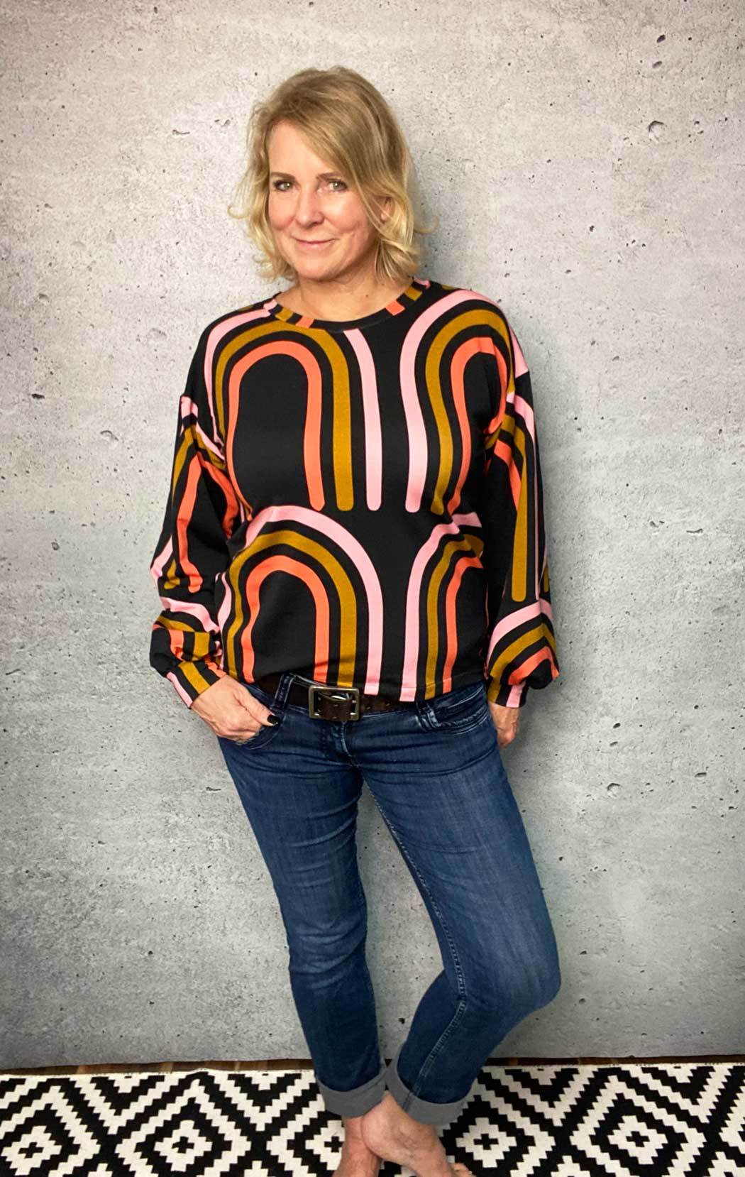 Schnittmuster Jersey Bluse CASTANHA (32-56) - Sewando