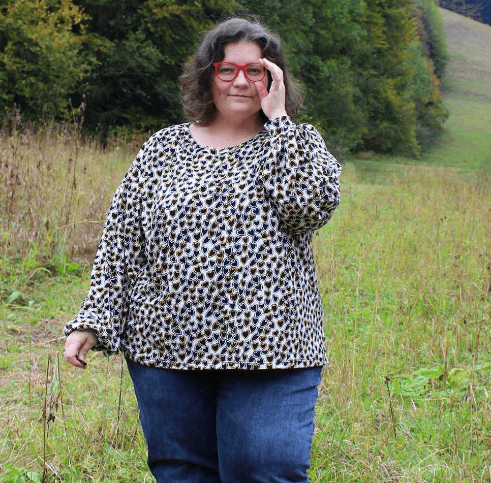 Schnittmuster Jersey Bluse CASTANHA (32-56) - Sewando