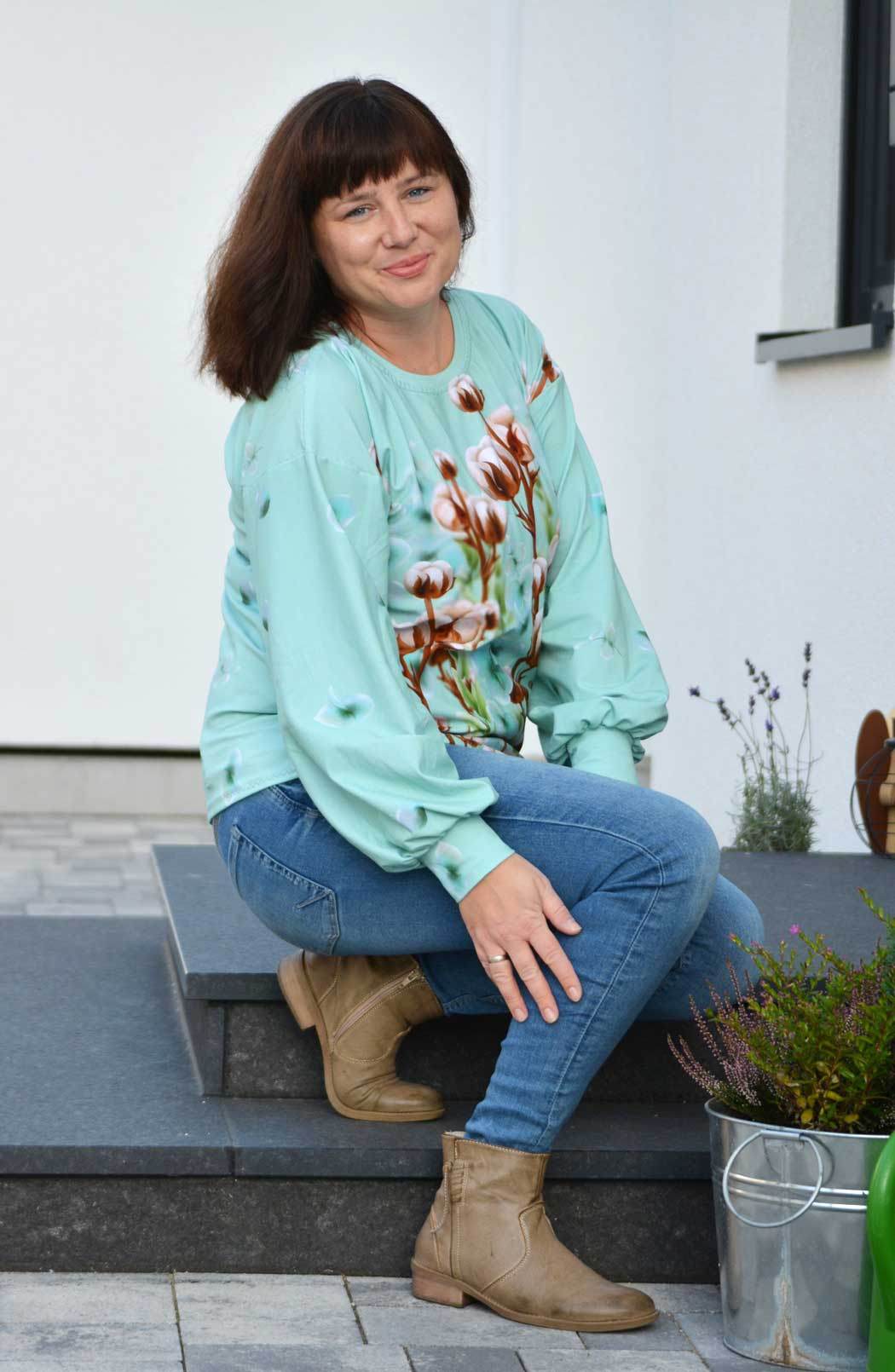Schnittmuster Jersey Bluse CASTANHA (32-56) - Sewando