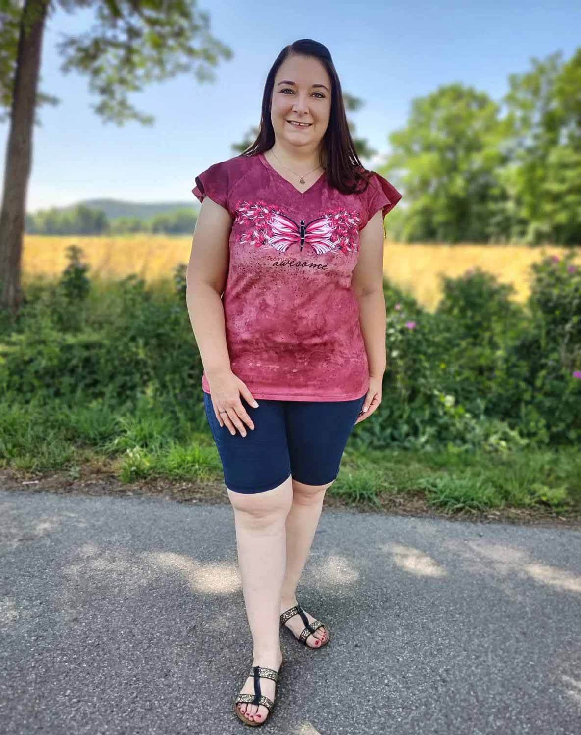 Schnittmuster Raglanshirt/-kleid „Ein zarter Flügelschlag“ Damen Gr. 32 - 58 : - Sewando