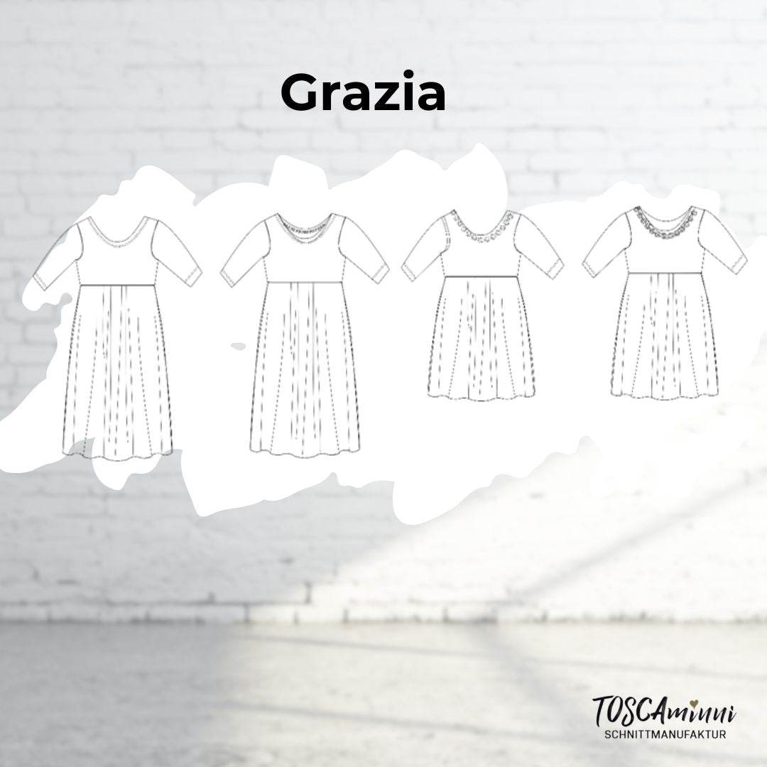 Schnittmuster Damen Kleid Grazia Gr. 34-54 - Sewando