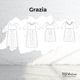 Schnittmuster Damen Kleid Grazia Gr. 34-54 - Sewando