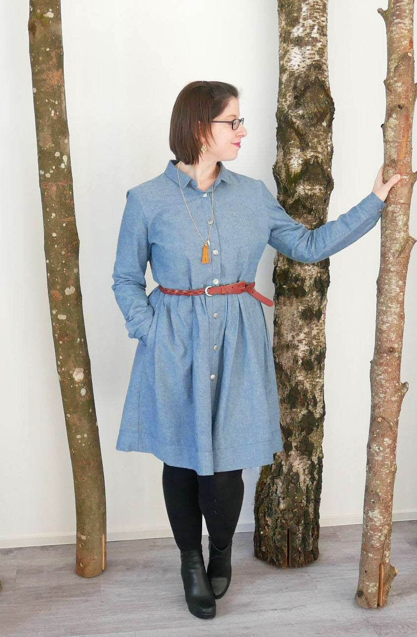 Schnittmuster Hemdblusenkleid BELLA DONA (34-56) : - Sewando
