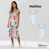 Schnittmuster Damen Kleid Mailisa Gr. 34-54 - A4-/Großformat-Datei - Sewando