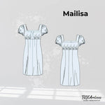 Schnittmuster Damen Kleid Mailisa Gr. 34-54 - A4-/Großformat-Datei - Sewando