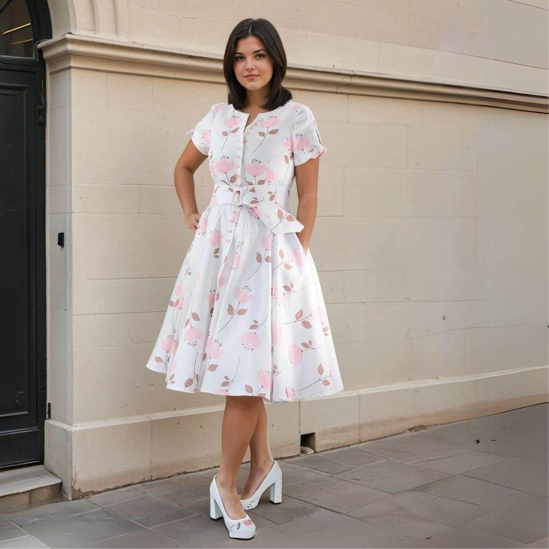 Schnittmuster Damen Kleid Monika Gr. 34-54 A4-/Großformat-Datei - Sewando