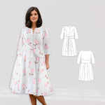 Schnittmuster Damen Kleid Monika Gr. 34-54 A4-/Großformat-Datei - Sewando