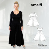 Schnittmuster Damen Overall Amalfi Gr. 34–54 für Nähanfänger