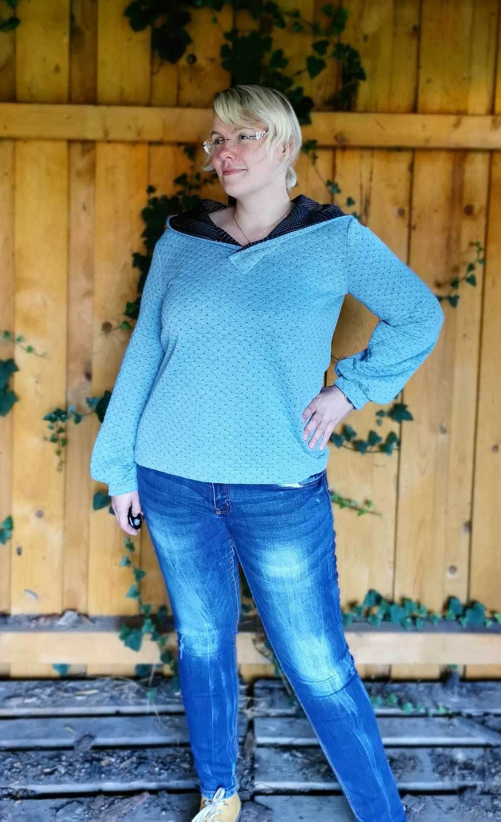 Schnittmuster Pullover mit Kapuzenkragen ACEROLA (34-58) : - Sewando