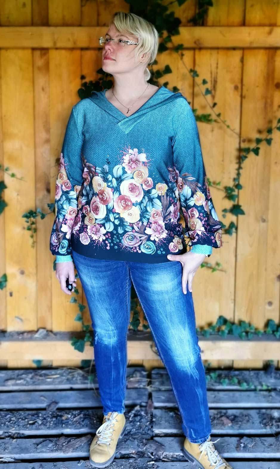 Schnittmuster Pullover mit Kapuzenkragen ACEROLA (34-58) : - Sewando