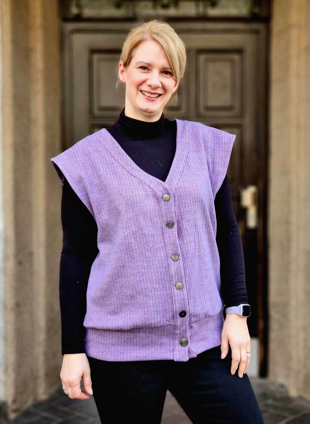 Schnittmuster Oversize Pullunder, Weste BRUNA (34-60) : - Sewando