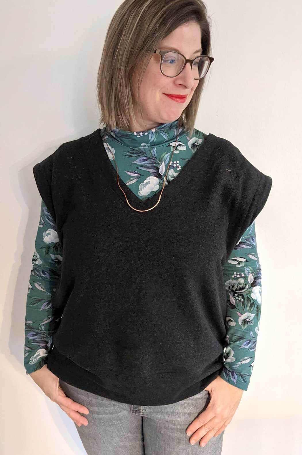Schnittmuster Oversize Pullunder, Weste BRUNA (34-60) : - Sewando