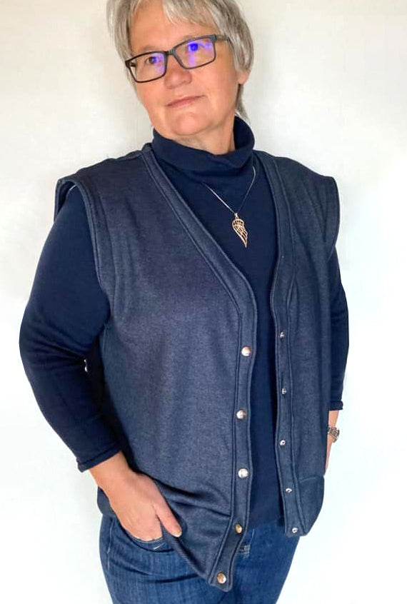 Schnittmuster Oversize Pullunder, Weste BRUNA (34-60) : - Sewando