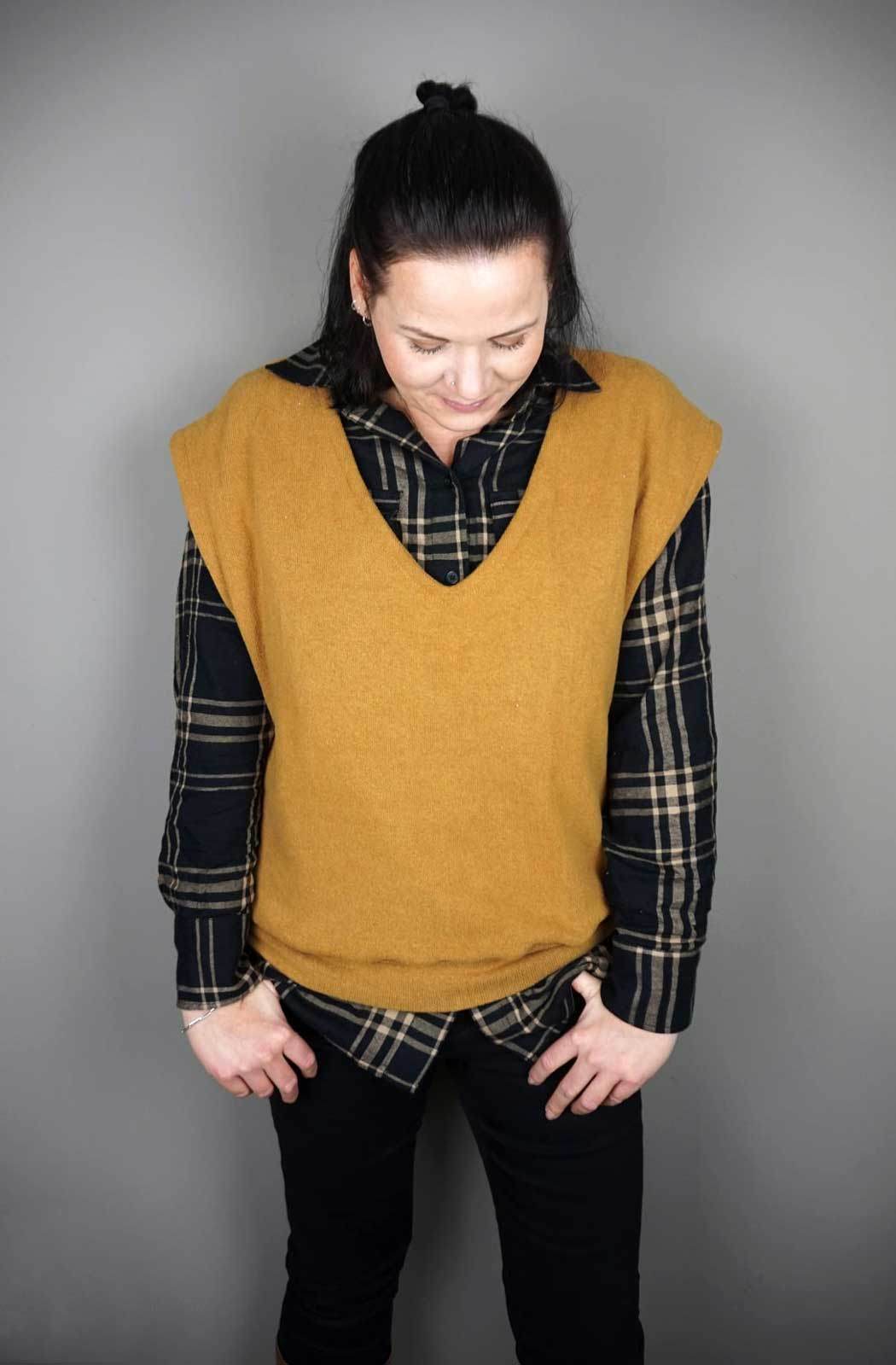 Schnittmuster Oversize Pullunder, Weste BRUNA (34-60) : - Sewando
