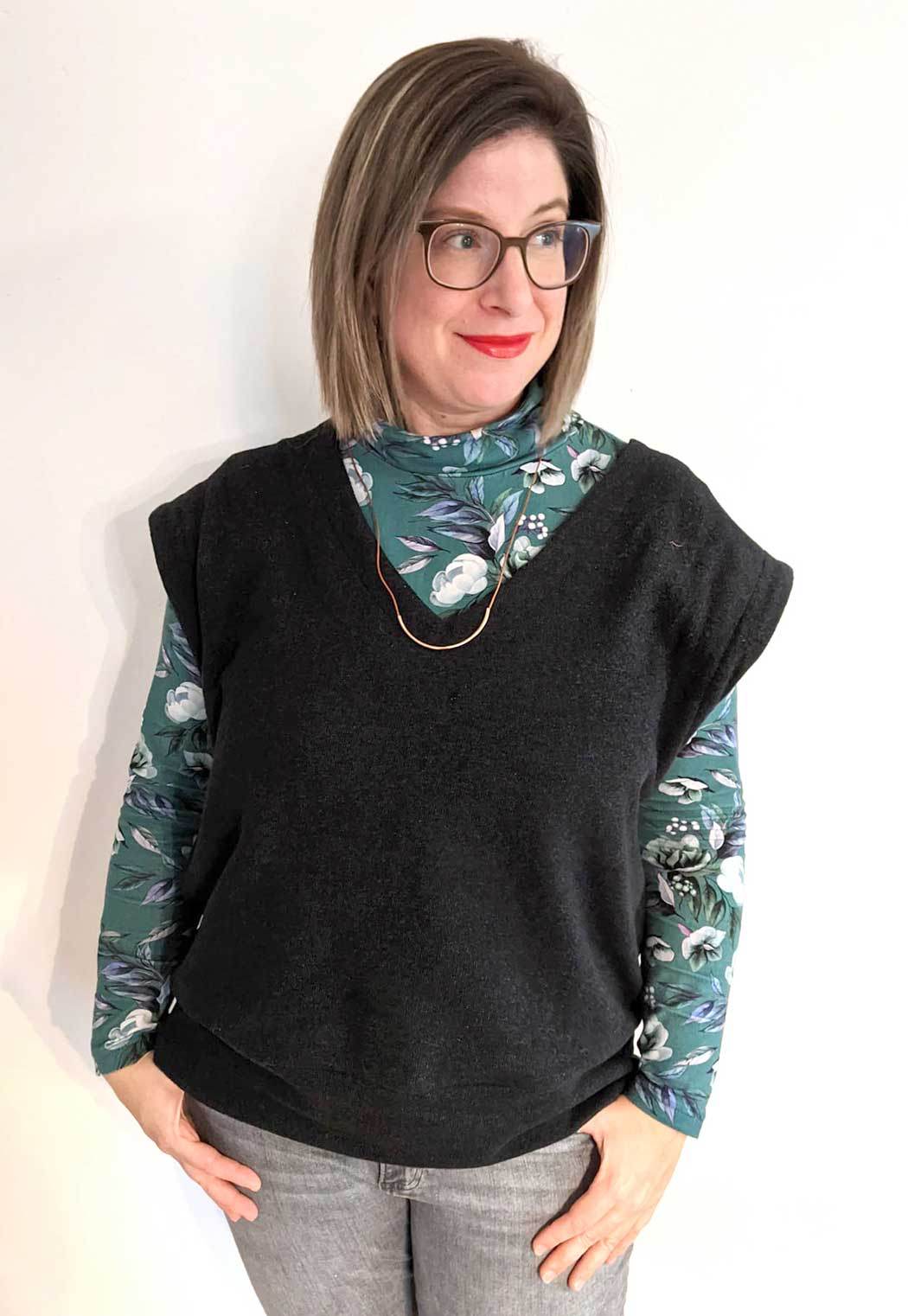 Schnittmuster Oversize Pullunder, Weste BRUNA (34-60) : - Sewando