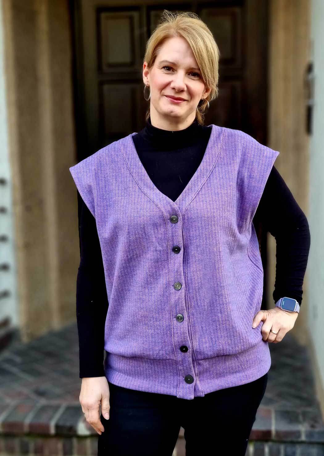 Schnittmuster Oversize Pullunder, Weste BRUNA (34-60) : - Sewando