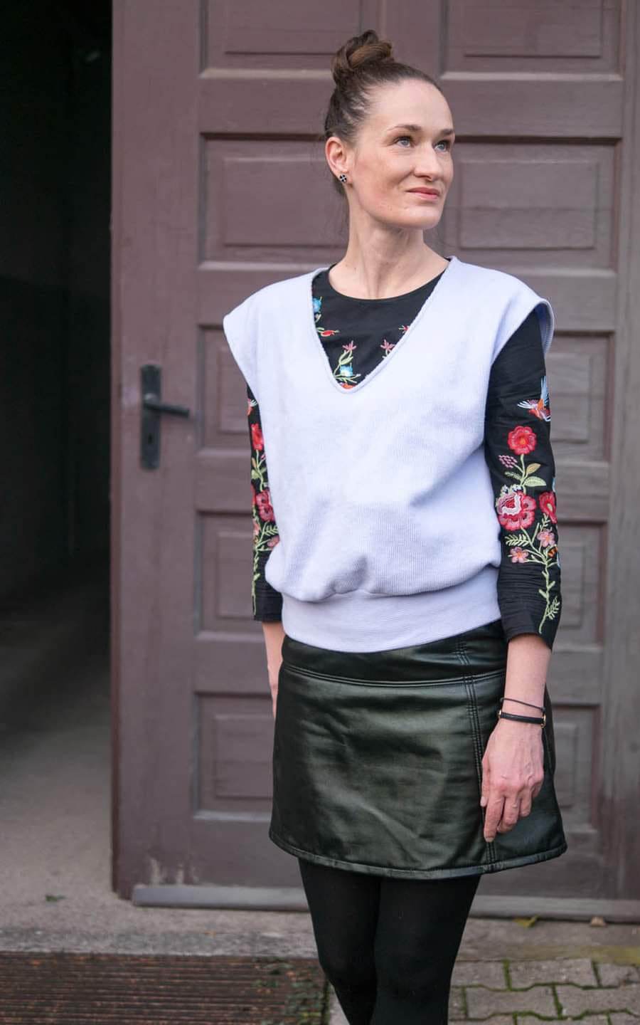 Schnittmuster Oversize Pullunder, Weste BRUNA (34-60) : - Sewando