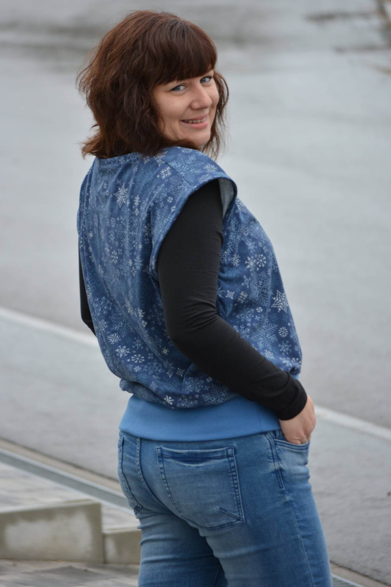 Schnittmuster Oversize Pullunder, Weste BRUNA (34-60) : - Sewando