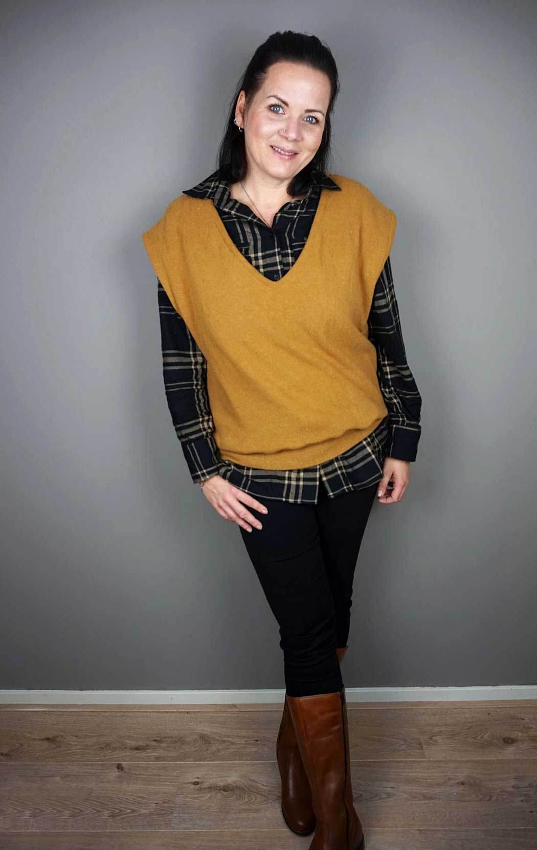 Schnittmuster Oversize Pullunder, Weste BRUNA (34-60) : - Sewando