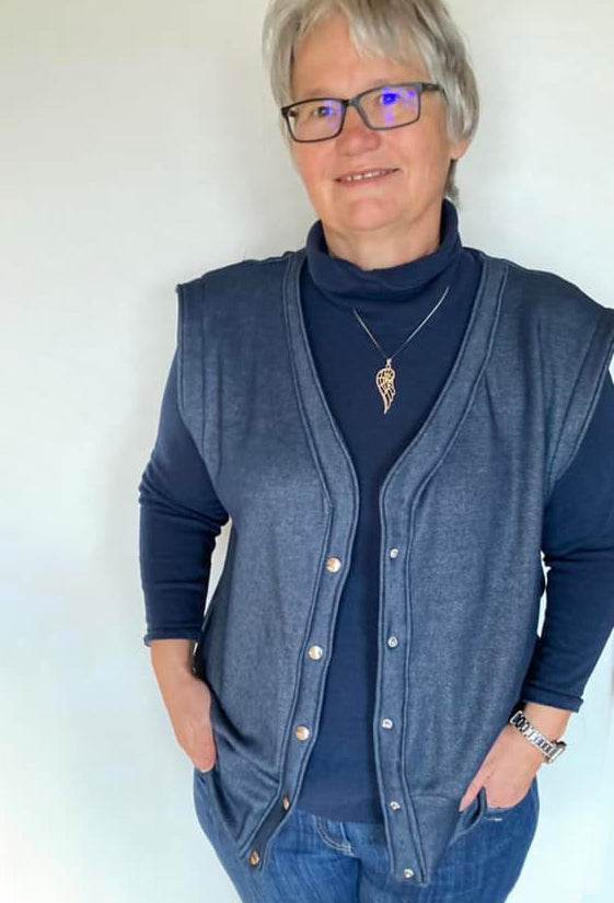 Schnittmuster Oversize Pullunder, Weste BRUNA (34-60) : - Sewando