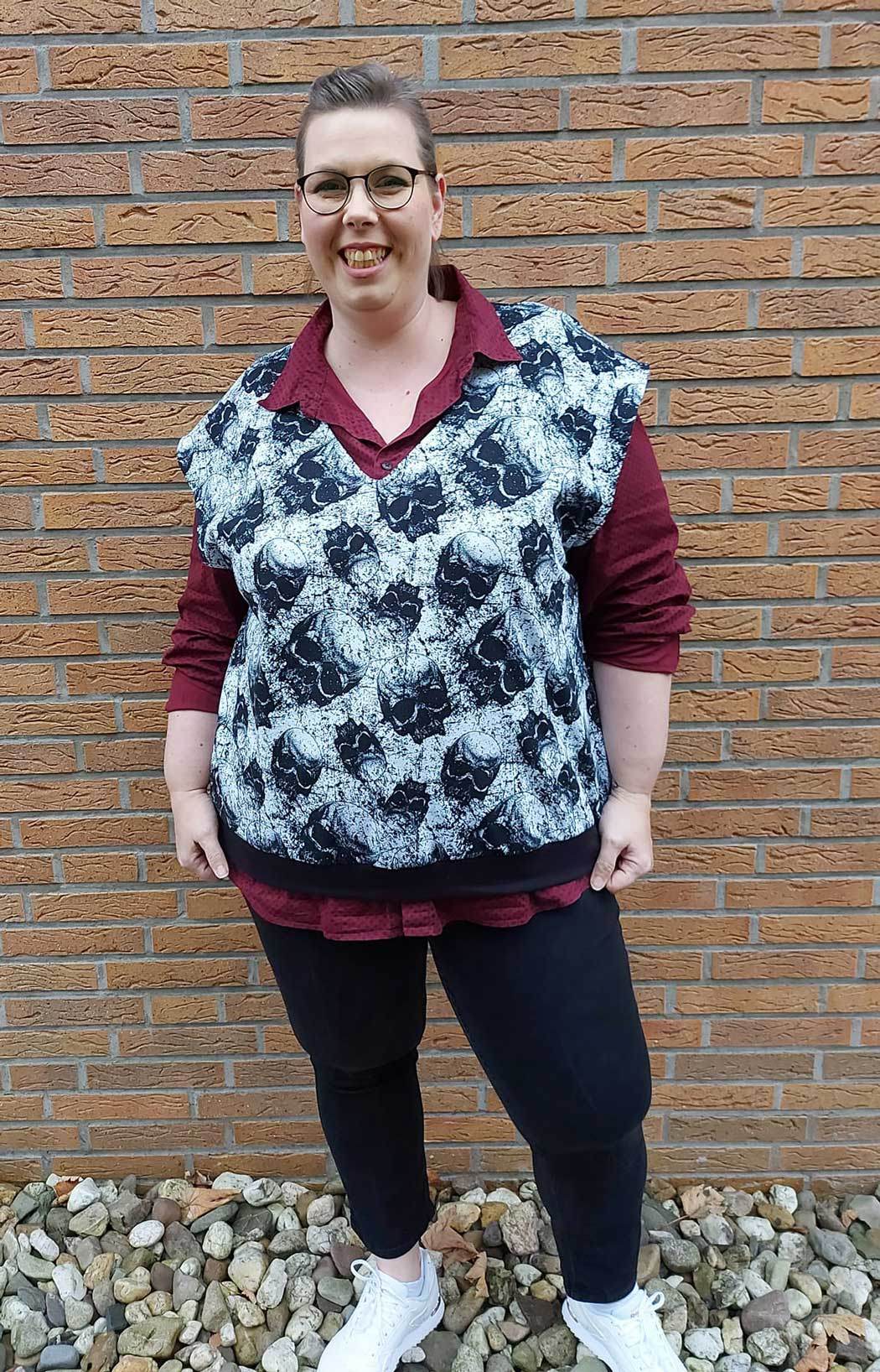 Schnittmuster Oversize Pullunder, Weste BRUNA (34-60) : - Sewando