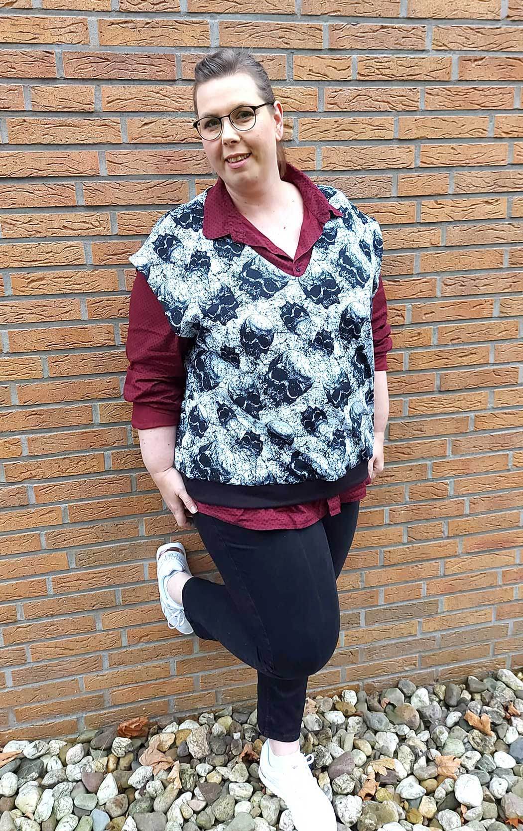 Schnittmuster Oversize Pullunder, Weste BRUNA (34-60) : - Sewando