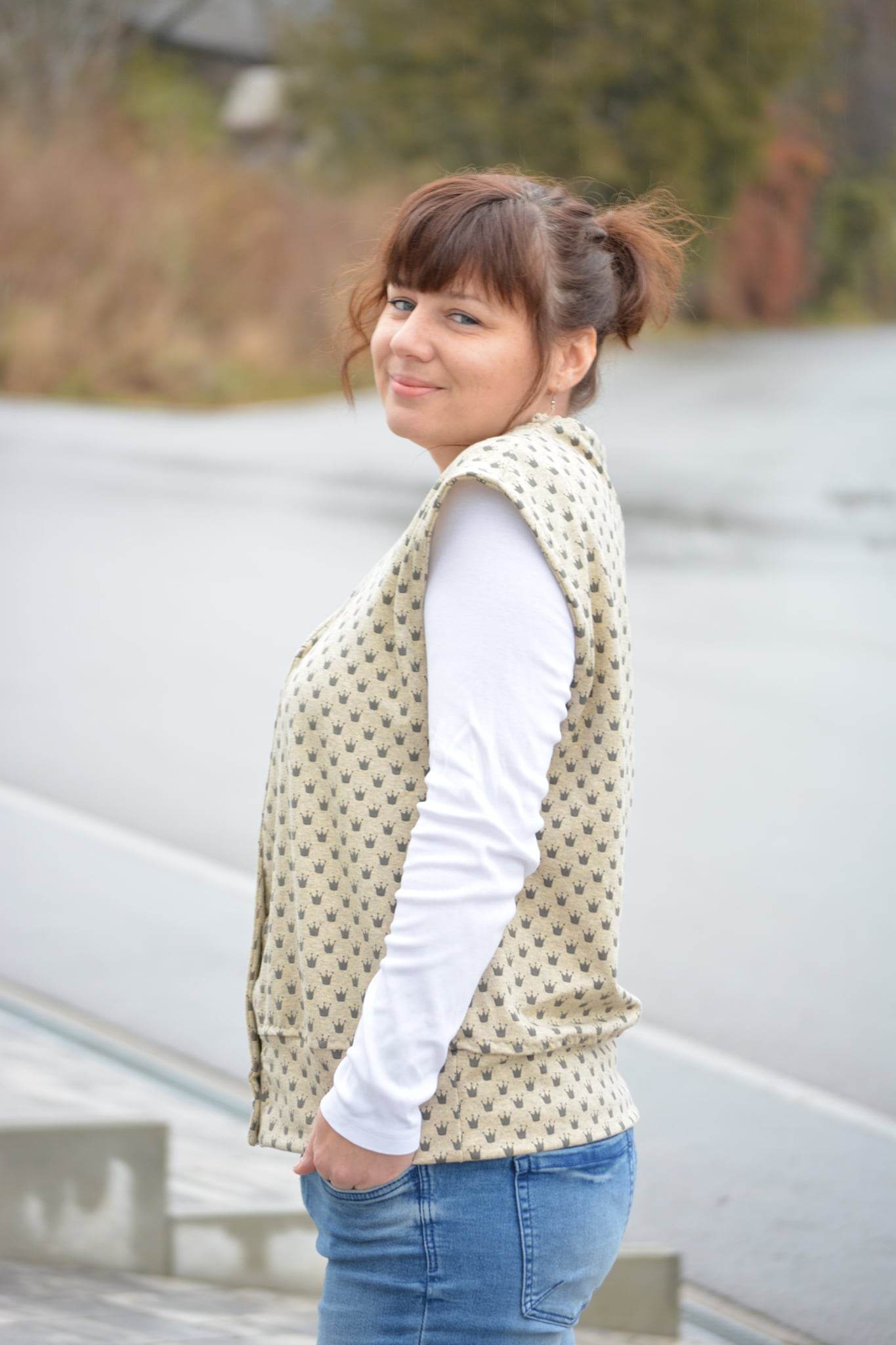 Schnittmuster Oversize Pullunder, Weste BRUNA (34-60) : - Sewando