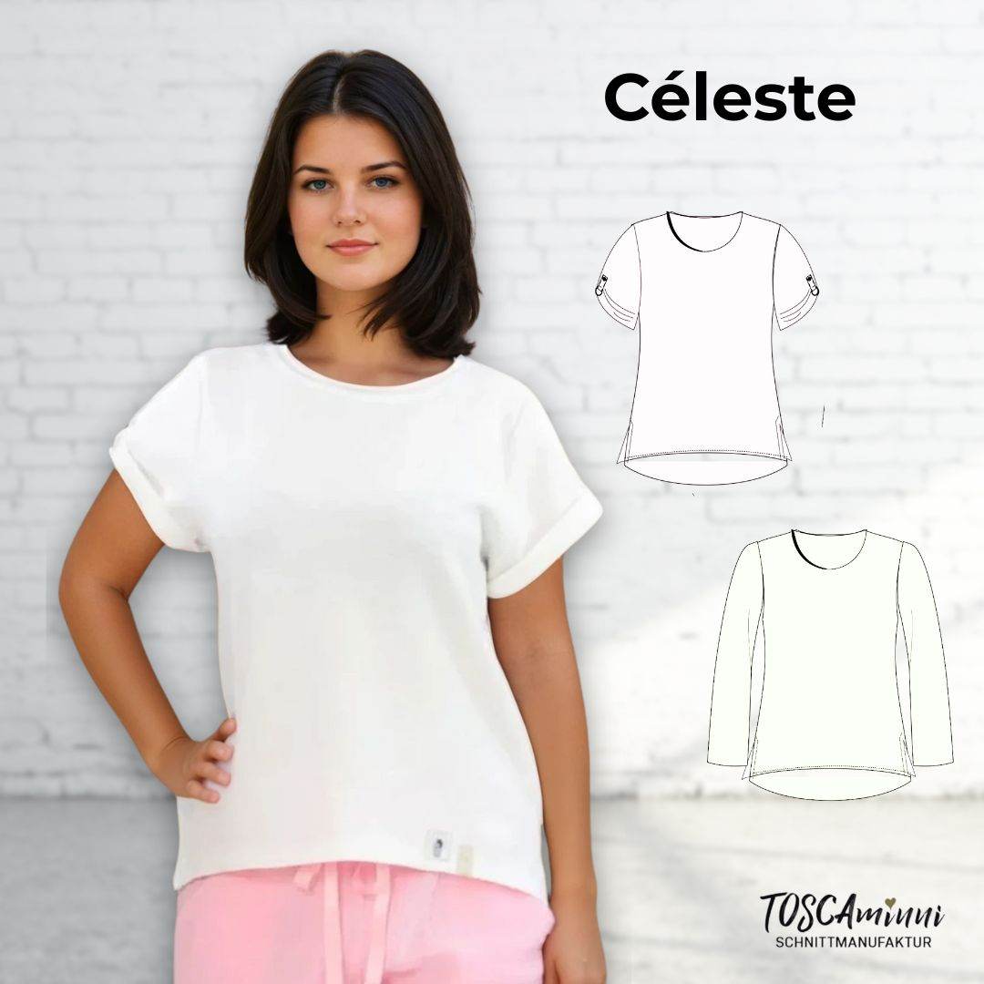 Schnittmuster Damen Shirt Celéste Gr. 34-54 - Oversize - Sewando